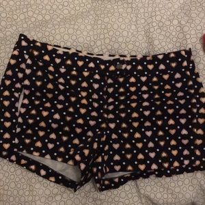 JCREW size 10 heart print shorts